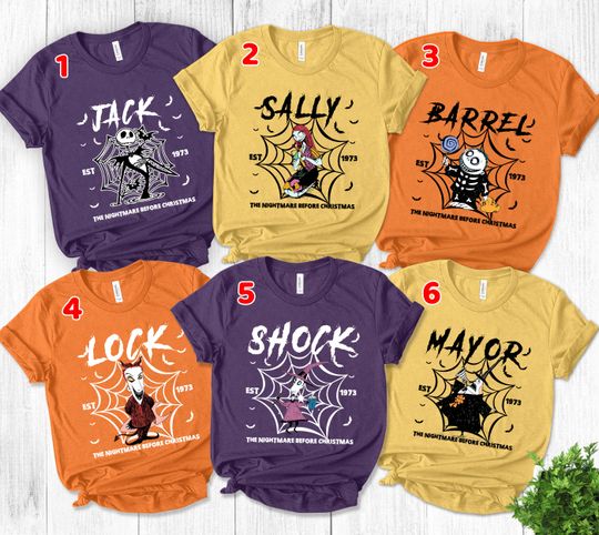 Disney Nightmare Before Christmas Characters Group Shirt, The Nightmare Before Christmas Shirt
