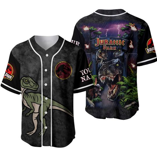 Discover Jurassic Park Customized Baseball Jersey