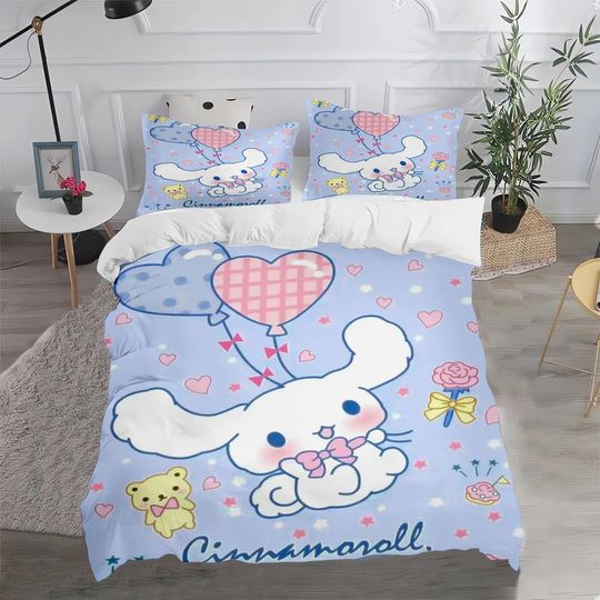 Cinnamoroll Bedding Set, Home Decor, Child Gift for Soft Comfortable Bedding Bedroom