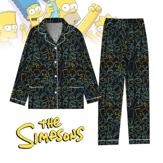 The Simpsons Family Pajamas Set, Cartoon Womens Pajamas, Movie Simpson Pajamas Family, Homer Simpson Shirt, Disneyland Vacation Shirt