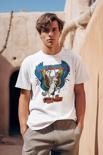 Discover Vintage Shirt for Fan Weezer Band-Unisex T-Shirt Heavy Cotton Tee