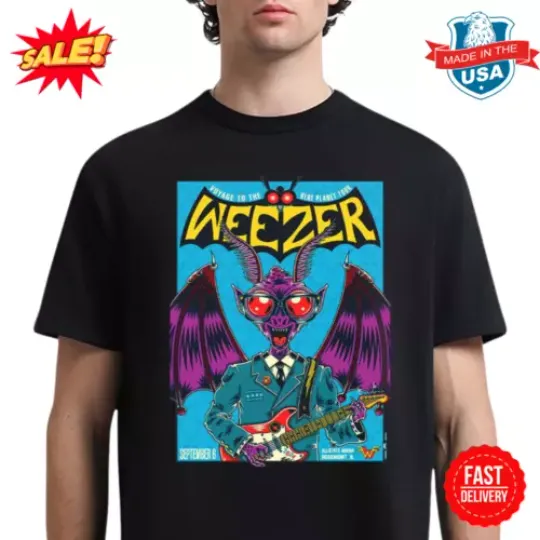 Discover Weezer Voyage To The Blue Planet Tour For Show In Rosemont Illinois T-Shirt