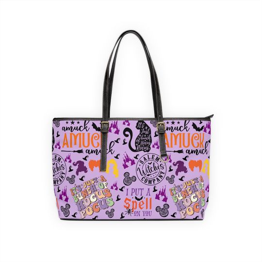 Disney Halloween Hocus Pocus Bag - Disney Purse - Halloween Bag - Sanderson Sisters - Salem - Disney Shoulder Bag - Vegan PU Leather Bag