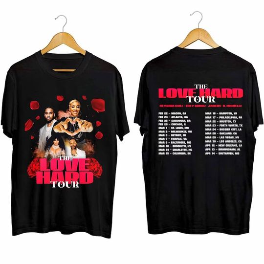 Discover The Love Hard Tour 2024 Shirt, The Love Hard 2024 Concert Shirt, Keyshia Cole Trey Songz K. Michelle and Jaheim 2024 Love Hard Tour Shirt