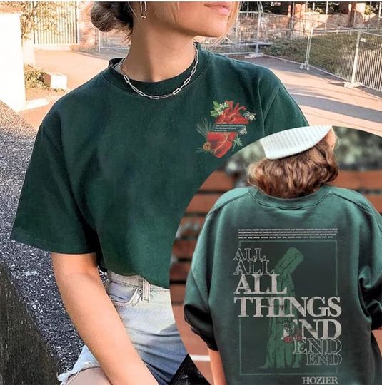 Discover Hozier All Thing End 2 Sides Shirt, Bootleg Hozier Vintage Y2K Graphic Tee, Unreal Unearth Hozier Tour Shirt Music, Bootleg Gift for Fans