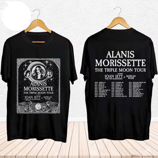 Discover Alanis Morissette The Triple Moon Tour 2024 Shirt, Alanis Morissette Fan Shirt, Alanis Morissette 2024 Tour, The Triple Moon Concert Shirt