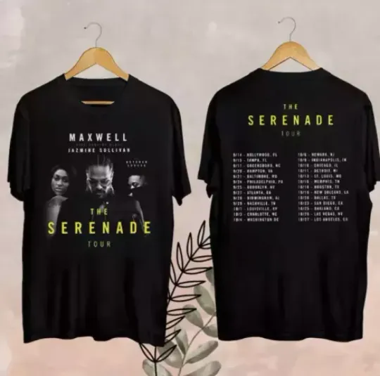 Discover Maxwell The Serenade Tour 2024 Shirt, Maxwell 2024 Tour Fan T-Shirt