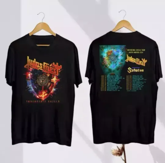 Discover Judas Priest Invincible Shield 2024 Tour t-Shirt, Judas Priest Band Fan Gift