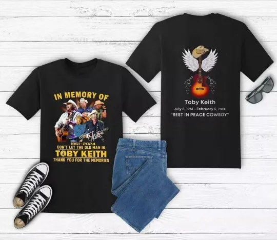 In Memory Of 1961 2024 Don’t Let The Old Man In Toby Keith T Shirt