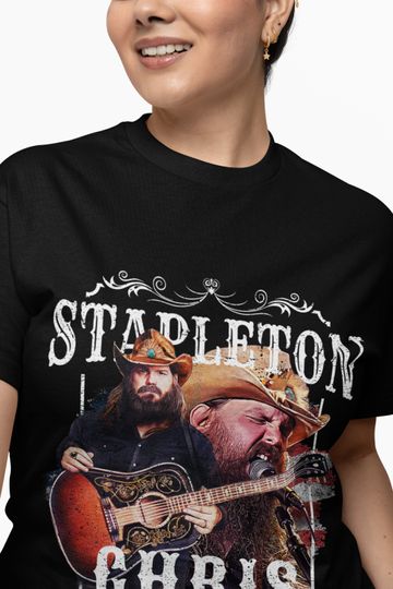 Chris Stapleton White Font Country Music Unisex Bella and Canvas T-Shirt
