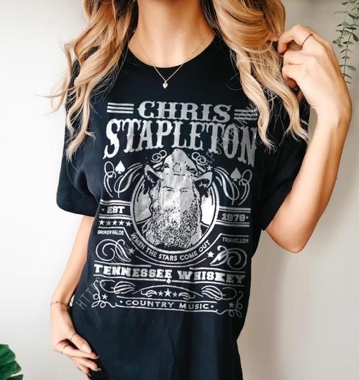 Vintage Stapleton&nbsp;Tour&nbsp;Shirt,  Chris Stapleton EST 1978 TShirt,Whiskey Strawberry Wine Shirt, Chris Stapleton Fan Gift Tee,Country music tee