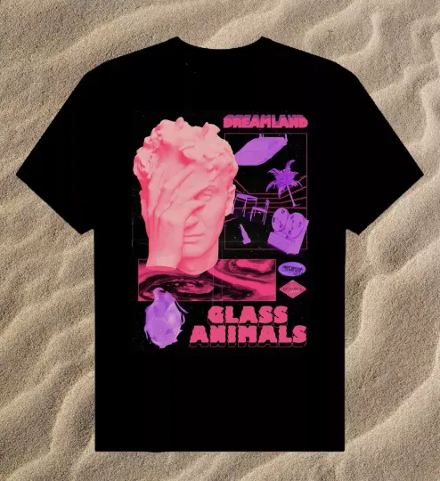 Discover Glass Animals Band T-Shirt Heavy Cotton Black Unisex