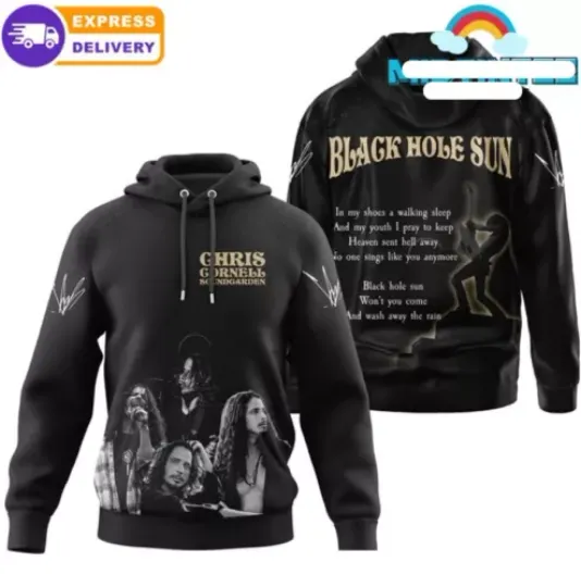 Discover Chris Cornell Black Hole Sun Hoodie
