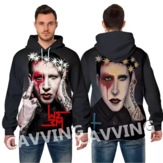3D Print Marilyn Manson Hoodies Full print 3D Hoodie HOT HOT shirt