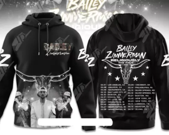 Discover Bailey Zimmerman Religiously The Tour Hoodie Great new 3D hoodie