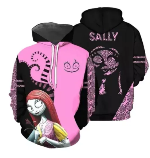 Sally Nightmare Black Pink Hoodie For fan hot hot 3D Hoodie new