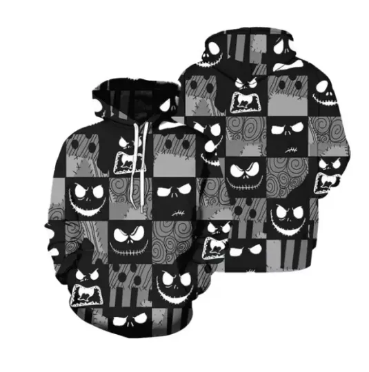 Discover Jack Skellington Christmass Emotions Hoodie 3D best hot shirt