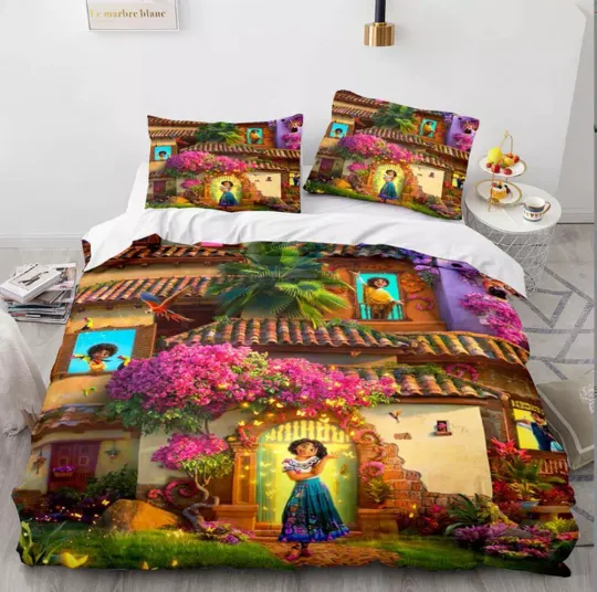 Discover Disney Encanto 2 Quilt Duvet Cover Set Queen Soft Comforter Cover Bedspread Kids