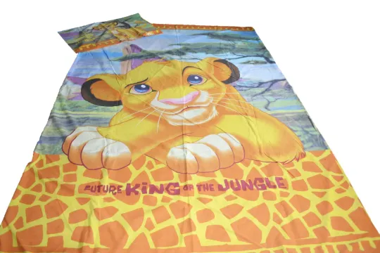 Discover Disney The Lion King Simba Single Bed Quilt Cover Set Vintage Rare