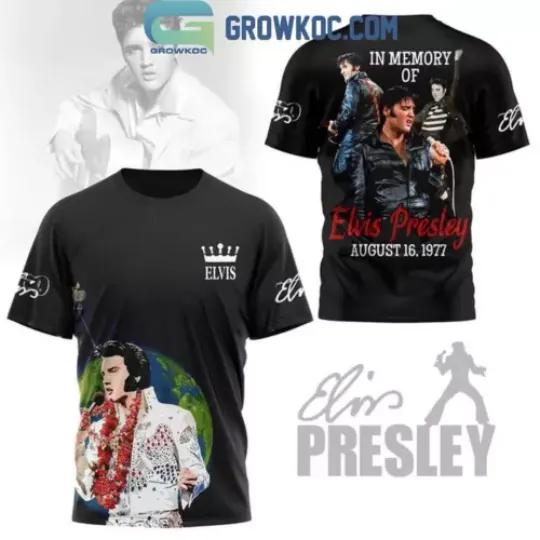 Discover Elvis Presley In Memory Of King Of Rock And Roll 1977 T-Shirt
