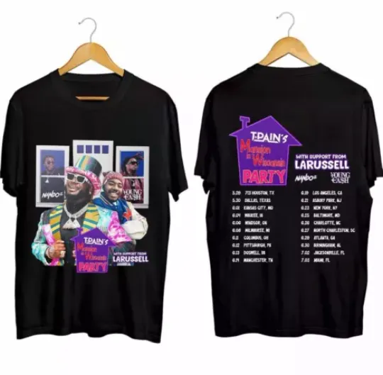 Discover T-Pain 2024 Tour Shirt Mansion In Wiscansin Party Tour 2024 Shirt