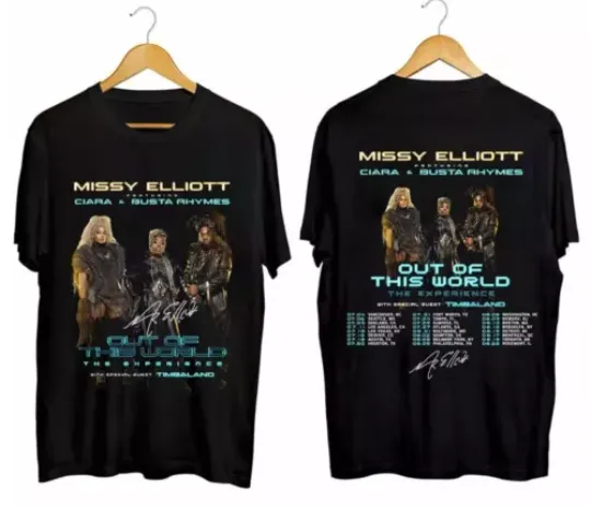 Discover Missy Elliott Out of This World 2024 Tour Signature T-Shirt