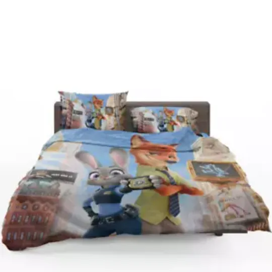 Discover Disney zootopia Quilt Duvet Cover Set Single Queen Bedclothes Double Kids
