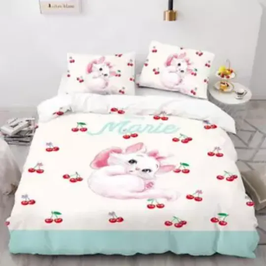 Discover Disney Marie Cat 3D The Aristocats 12# Quilt Duvet Cover Set Super King