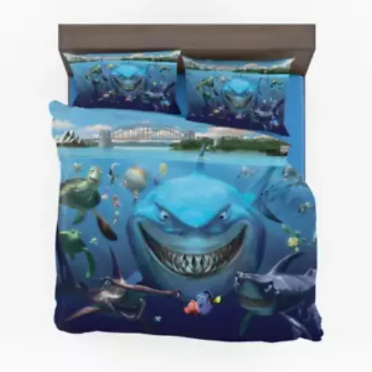 Discover Finding Nemo Disney Movie Themed Quilt Duvet Cover Set Pillowcase Bed Linen Soft