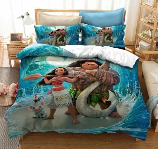 Discover Disney Moaha Quilt Duvet Cover Set Doona Cover Queen King Bed Linen Pillowcase