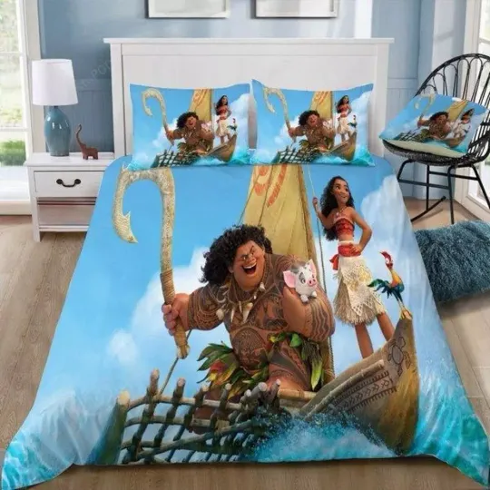 Discover Disney Moana #42 Quilt Duvet Cover Set King Pillowcase Doona Cover Queen