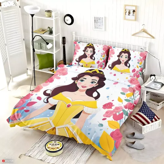 Discover Live Your Dreams Disney Princess Quilt Duvet Cover Set Kids Super King
