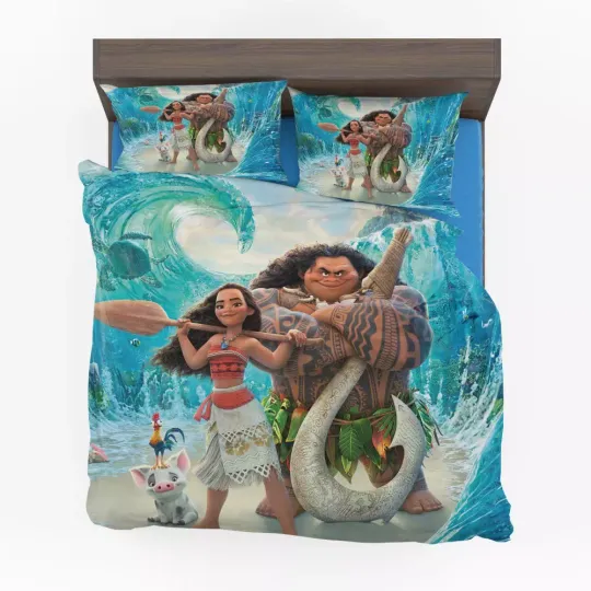 Discover Disney Moana Movie Theme Quilt Duvet Cover Set Queen Children Double Single