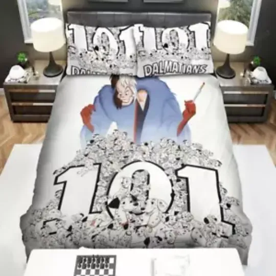 Discover 101 Dalmatians Disney Classic Animated Movies Quilt Duvet Cover Set Bedclothes