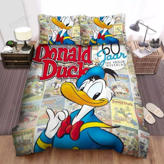 Discover Walt Disney's Donald Duck Quilt Duvet Cover Set Bedclothes Double King