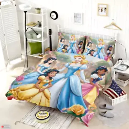 Discover Belle and Aurora Disney Princess Quilt Duvet Cover Set Single Comforter Cover