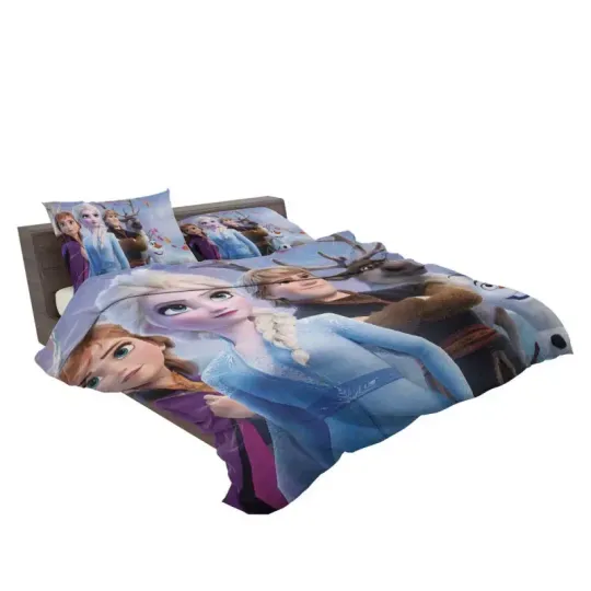 Discover Anna Elsa Kristoff in Frozen 2 Disney Movie Quilt Duvet Cover Set Kids King
