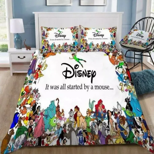 Discover Disney #104 Quilt Duvet Cover Set Home Textiles Bedspread Pillowcase Soft Kids