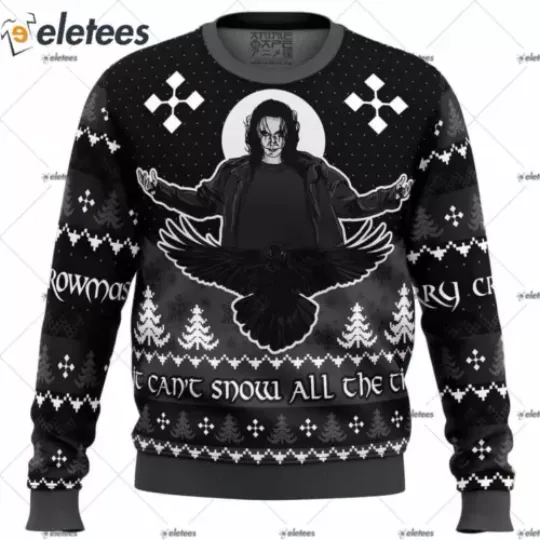 Discover Merry Crowmas The Crow Ugly Christmas Sweater UKYGR9RO