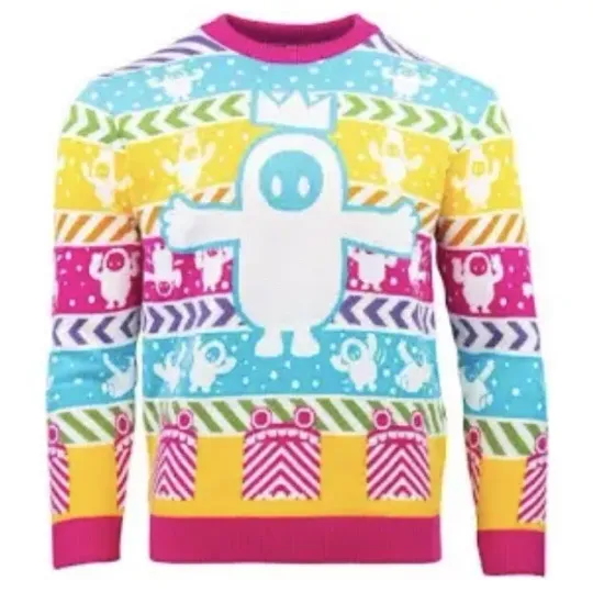 Discover XL (UK) Fall Guys Ultimate Knockout Ugly Christmas Jumper Sweater by Numskull