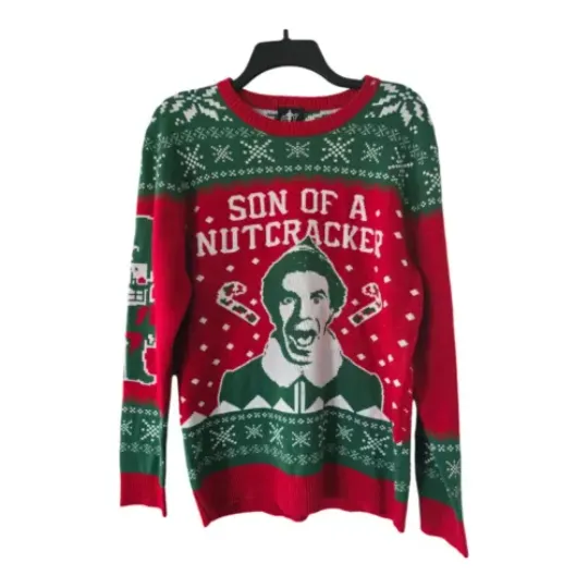 ELF Movie Men's Son of a Nutcracker Ugly Christmas Sweater Sz M Holiday Knit