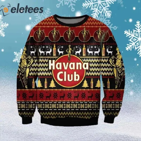Discover Havana Club Rum Ugly Christmas Sweater 6VJSSPKR
