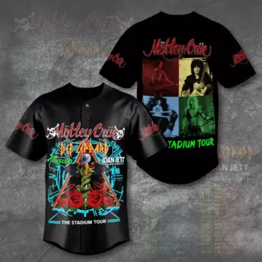 Discover Motley Crue baseball jersey