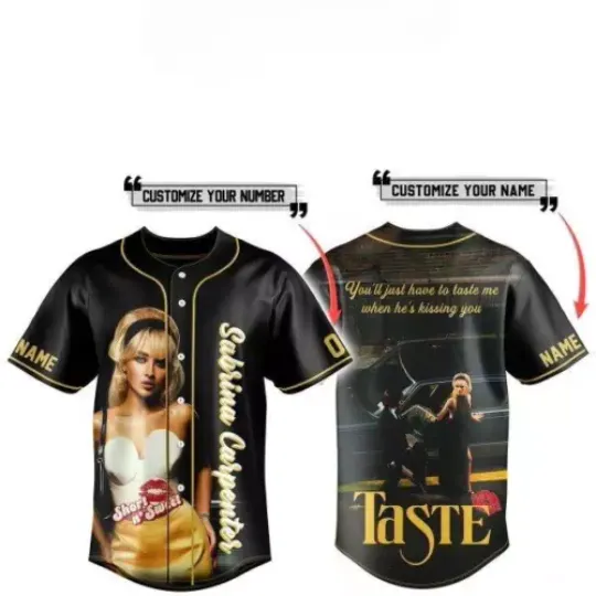 Discover Sabrina Carpenter You Have To Taste Me Personalized Baseball Jersey