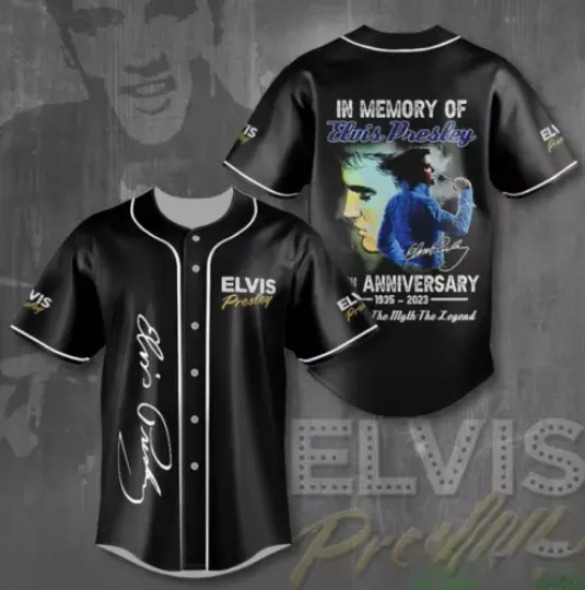 Elvis Presley baseball jersey- printed 3D jersey shirt