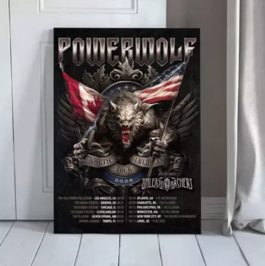 Discover Powerwolf - North America Tour 2024 Poster