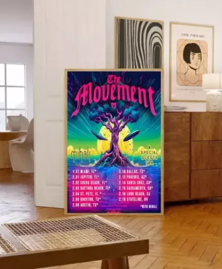 The Movement Spring 2024 Tour Poster Gift Fans Music