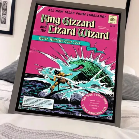 Discover New!! King Gizzard And The Lizard Wizard North America Tour 2024 Poster