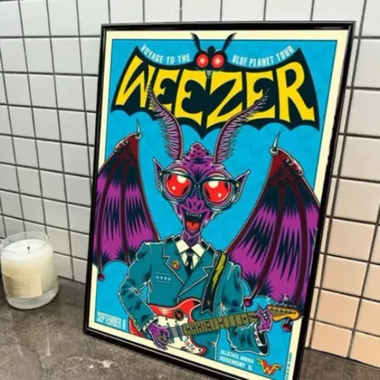 Discover Poster!! Weezer September, 2024 Tour Poster.