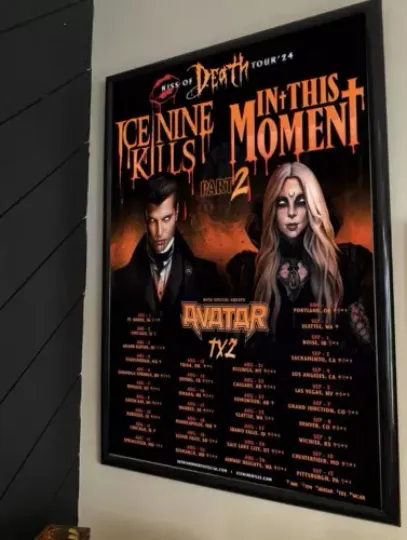 Discover Poster In This Moment And Ice Nine The Kiss Of Death Tour 2024